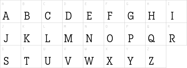 Uppercase characters