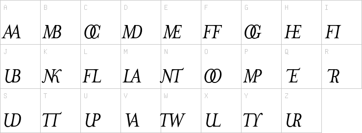 Uppercase characters