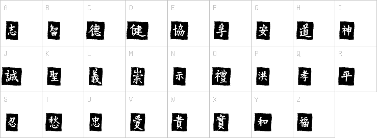 Uppercase characters