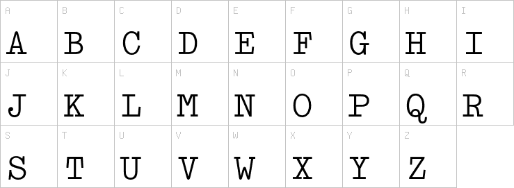 Uppercase characters