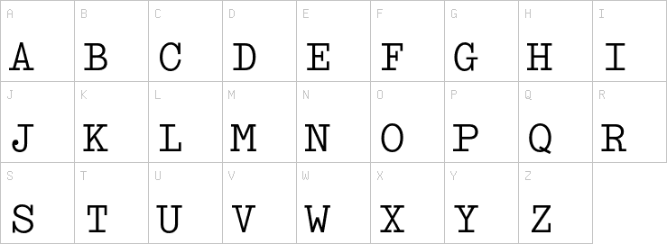 Uppercase characters